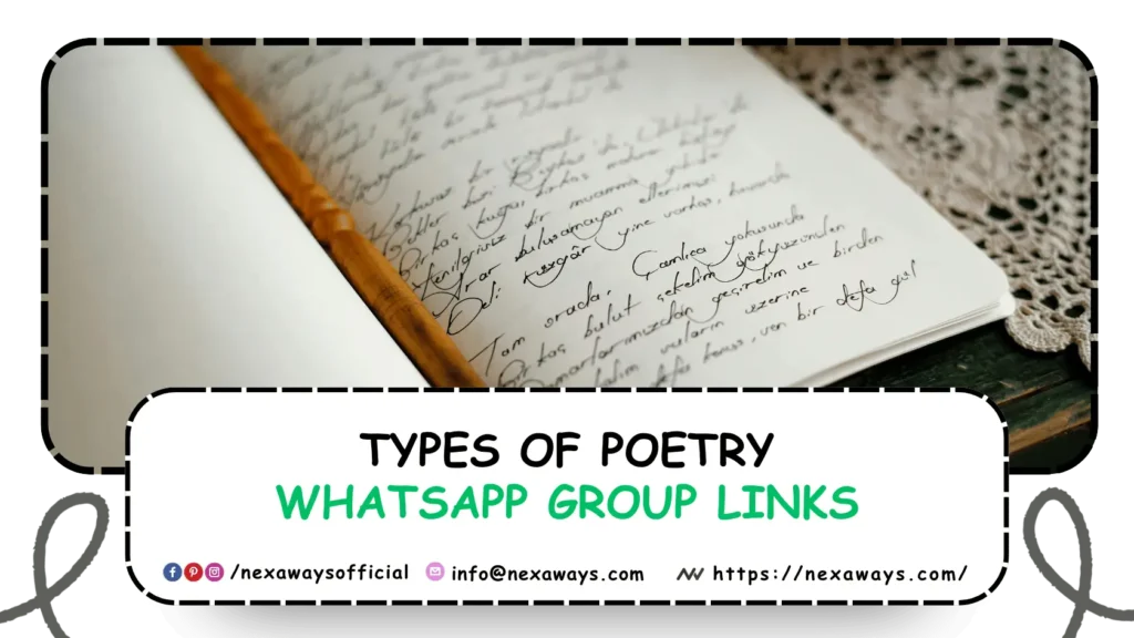Types of Poetry WhatsApp Group Links